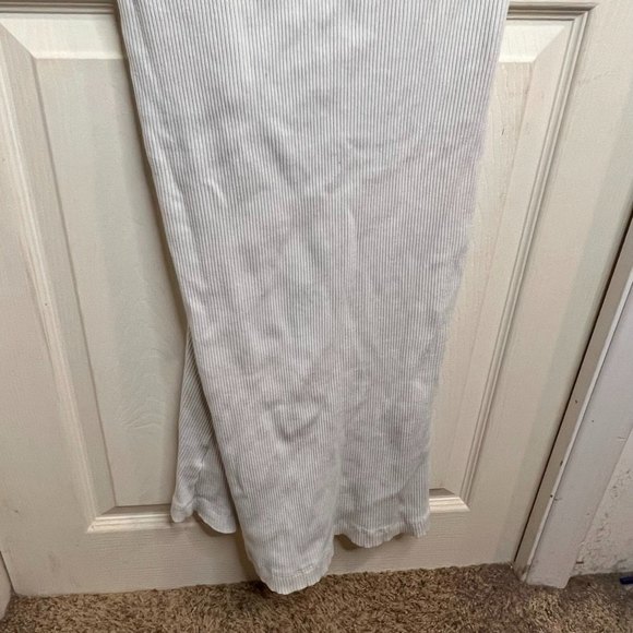 Free People Beach Bodycon Button Beige Strappy Backless Dress Large - Picture 6 of 10